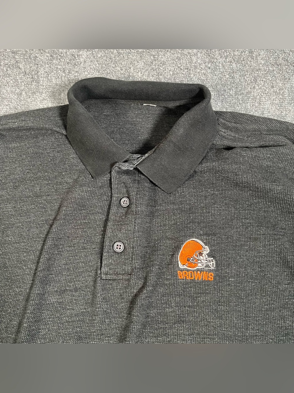 Vintage Cleveland Browns Polo Shirt Men’s Xl Gray NFL Embroidered Preppy